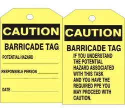 Caution barricade tag potential hazard tag - LT-312