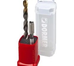 Dormer 2 piece hand tap-drill set of solid taps made for threading - 7410823